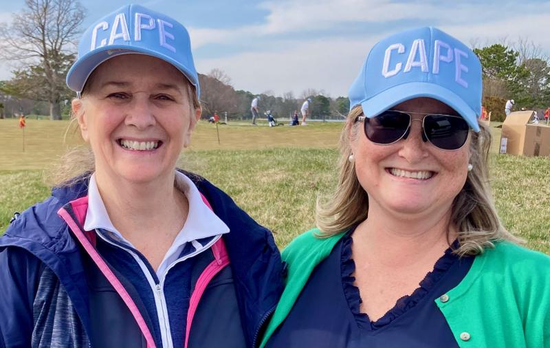 Lisa Hutchins, left, and Tanya Humes are coaches for the Cape golf team. Hutchins is a past club champion at Shawnee Country Club and The Rookery, Player of the Year at Wild Quail, and is in her second year assisting the Cape squad. For Humes, an AP literature teacher at Cape, this is her first foray into golf coaching.